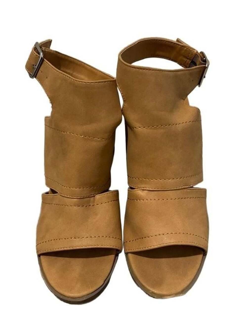Dolce Vita Brista Heels Size 8 Tan Open Toe Ankle Booties
